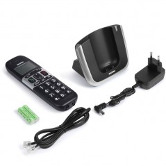 Acquista Brondi Bravo Platinum Telefono Cordless ECO DECT Tasti Grandi Nero in vendita