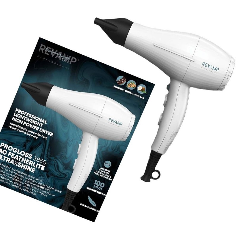  Revamp Progloss 3850 Professional 2300W AC Hairdryer | White