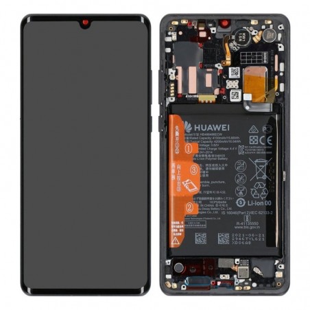 Huawei Service Pack Original LCD Display + Frame and Battery P30 Pro 2020 New Edition VOG-L29D | Black