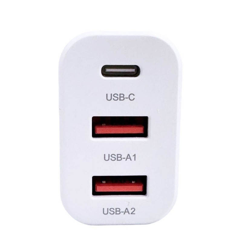 NCC CaricaBatterie da Rete 30W USB-C + 2 USB-A Fast Charger Power Delivery | Bianco NCC CaricaBatterie da Rete 30W USB-C + 2 USB-A Fast Charger Power Delivery | Bianco