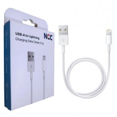 Product image NCC Cavo di Ricarica da USB-A a Lightning 20W in PVC Ultra Resistente | 1 Metro Bianco