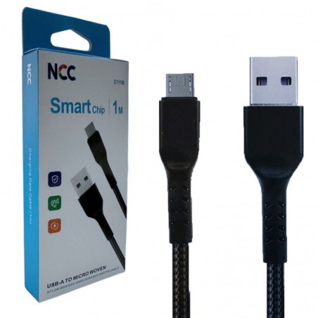 Discover NCC Cavo di ricarica da USB-A a Micro USB intrecciato Woven D111M | 1 Metro Nero details