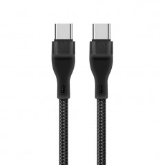 Compra NCC Cavo di Ricarica da USB-C a USB-C 60W Woven in Tessuto D111CC | 1 Metro Nero online
