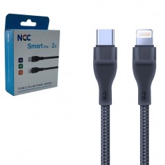 Photo of NCC Cavo di Ricarica da USB-C a Lightning 27W intrecciato Woven | 2 Metri Nero - NCC
