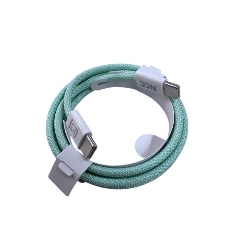 NCC Cavo di Ricarica da USB-C a USB-C 60W Colorful D118CC | 1 Metro Verde