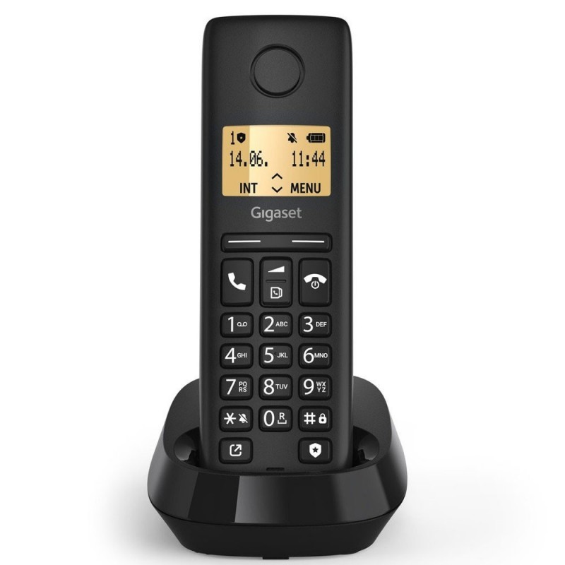 Gigaset PURE 100 ECO DECT Tasto Blocco Chiamate in Entrata Display Illuminato | Nero Gigaset PURE 100 ECO DECT Tasto Blocco Chiamate in Entrata Display Illuminato | Nero