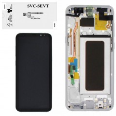 Scopri Samsung SERVICE PACK Display LCD ORIGINALE + Frame Per Galaxy G955 S8+ Plus 2017 | Silver in dettaglio