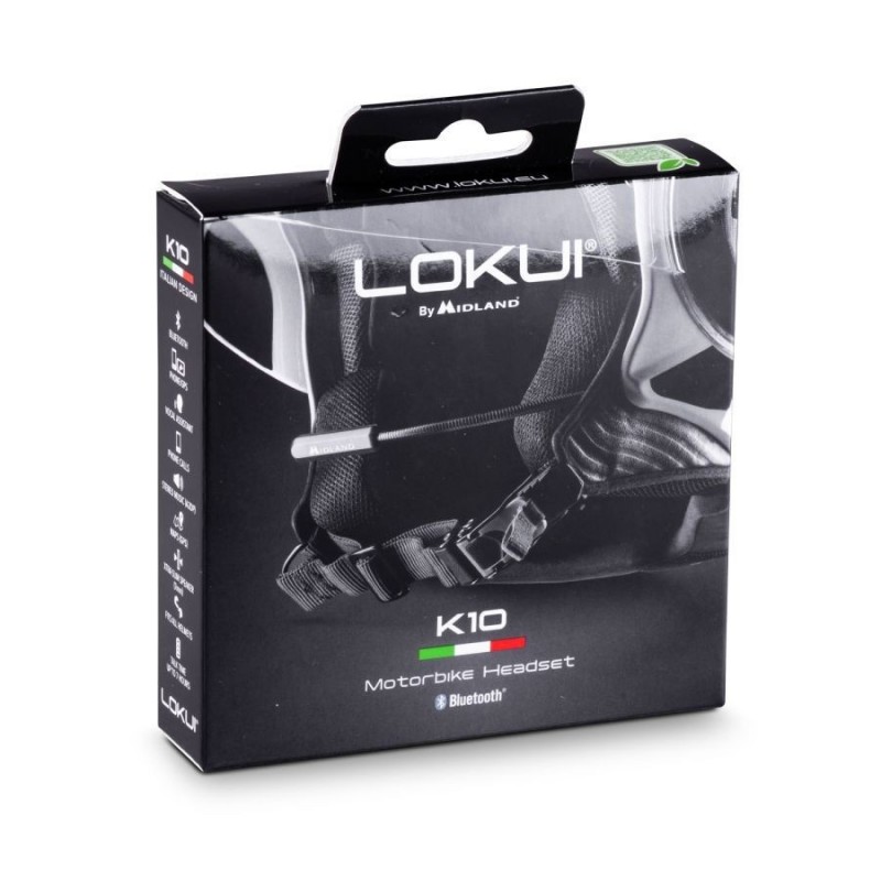 Midland Lokui K10 Auricolare Bluetooth 5.2 per Moto - Audio Cristallino e Massimo Comfort