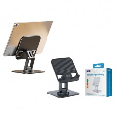 Immagine prodotto NCC Supporto da Tavolo CH17 Regolabile e Pieghevole per Smartphone & Tablet in Metallo | Nero