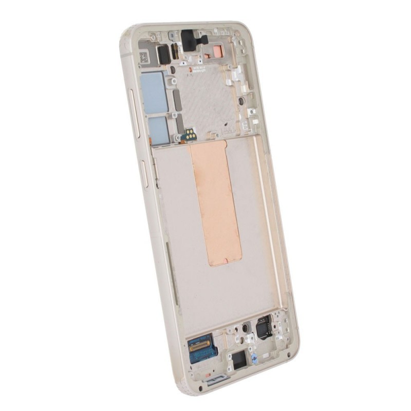 Samsung Service Pack Original LCD Display + Frame For Galaxy S23 Plus 5G S916 | Cream / Beige