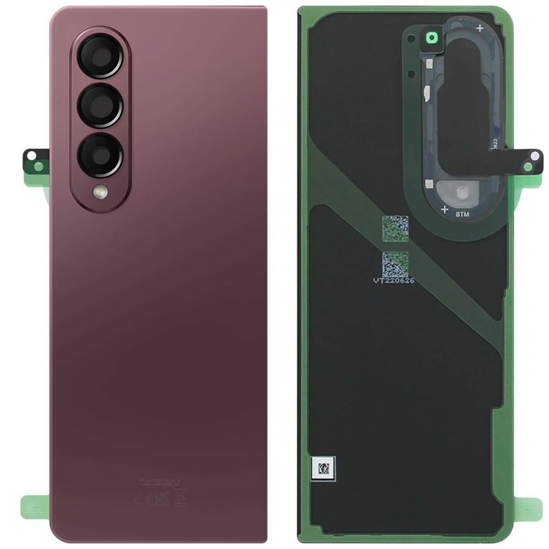 Samsung Back Cover Originale Service Pack per Galaxy Z Fold 4 F936B | Burgundy