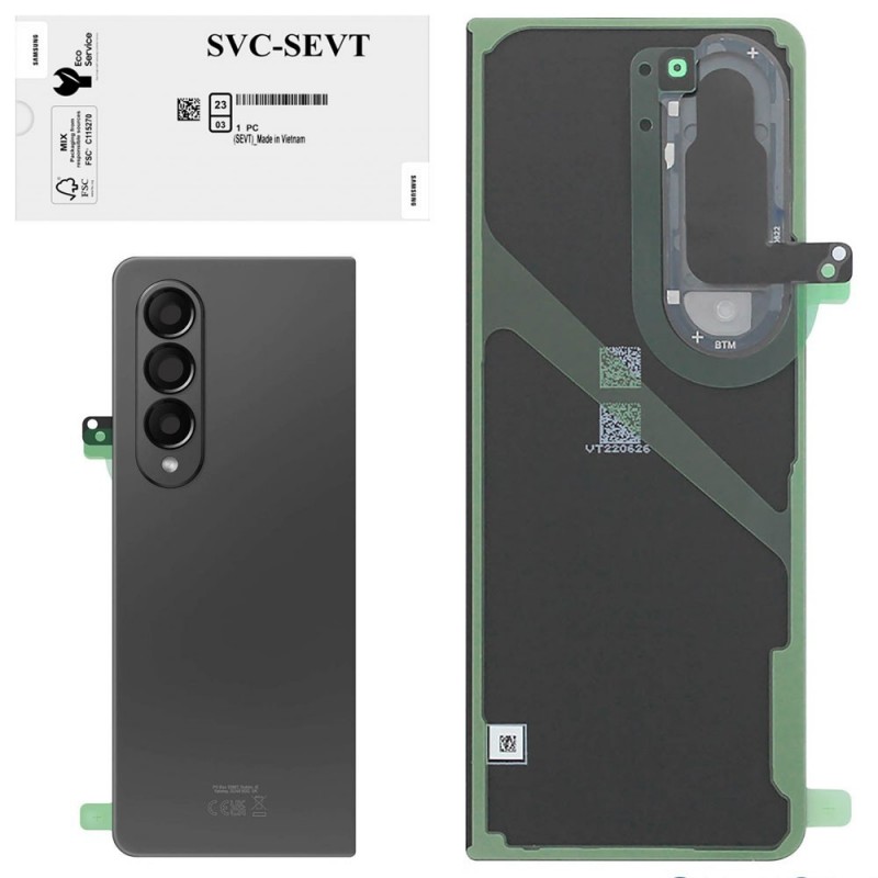 Samsung Back Cover Original Service Pack for Galaxy Z Fold 4 F936B | Gray Green