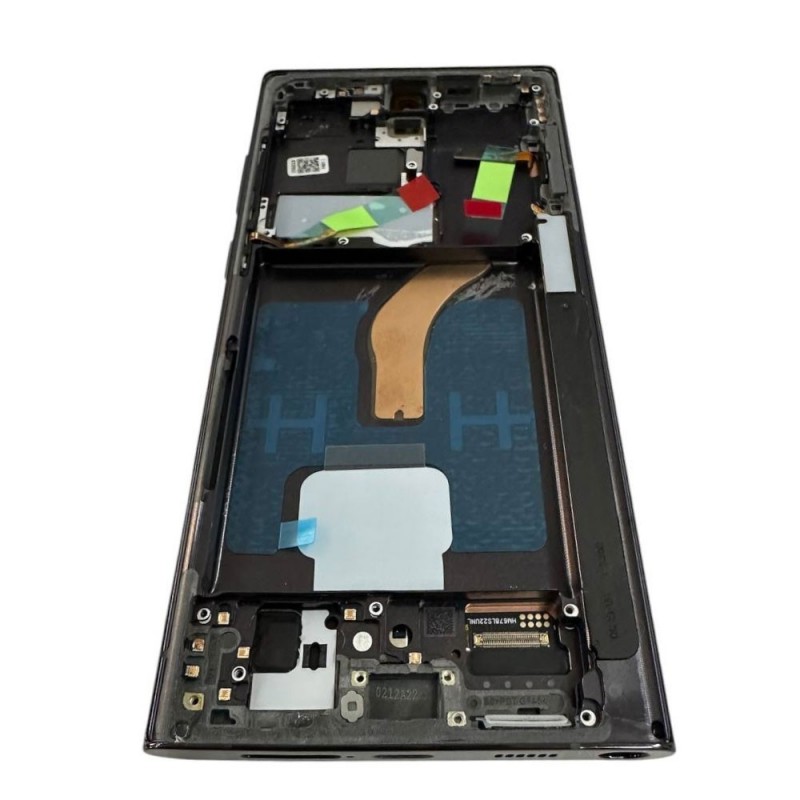 Display LCD NCC SOFT OLED + Frame Per Samsung Galaxy S22 Ultra S908B Nero