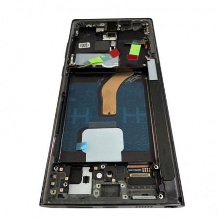 Display LCD NCC SOFT OLED + Frame Per Samsung Galaxy S22 Ultra S908B Nero
