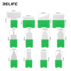 Lame per apertura SMARTPHONES Back Cover LCD Batterie RELIFE TD1-PRO | SET 12pcs