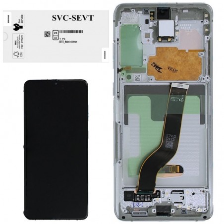 Compra Samsung SERVICE PACK Display LCD ORIGINALE + Frame Per Galaxy S20+ PLUS G985/G986 No Cam | White online