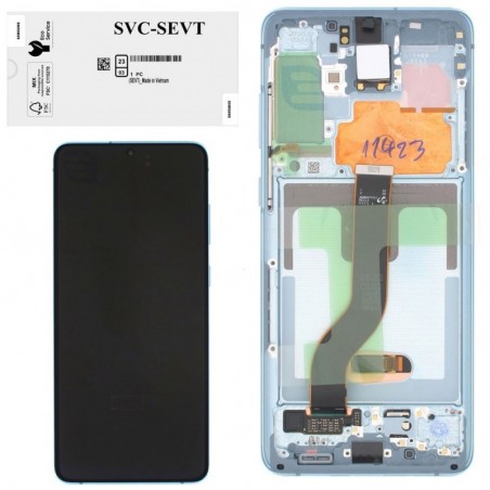Compra Samsung SERVICE PACK Display LCD ORIGINALE + Frame Per Galaxy S20+ PLUS G985/G986 No Cam | Blue Cloud online