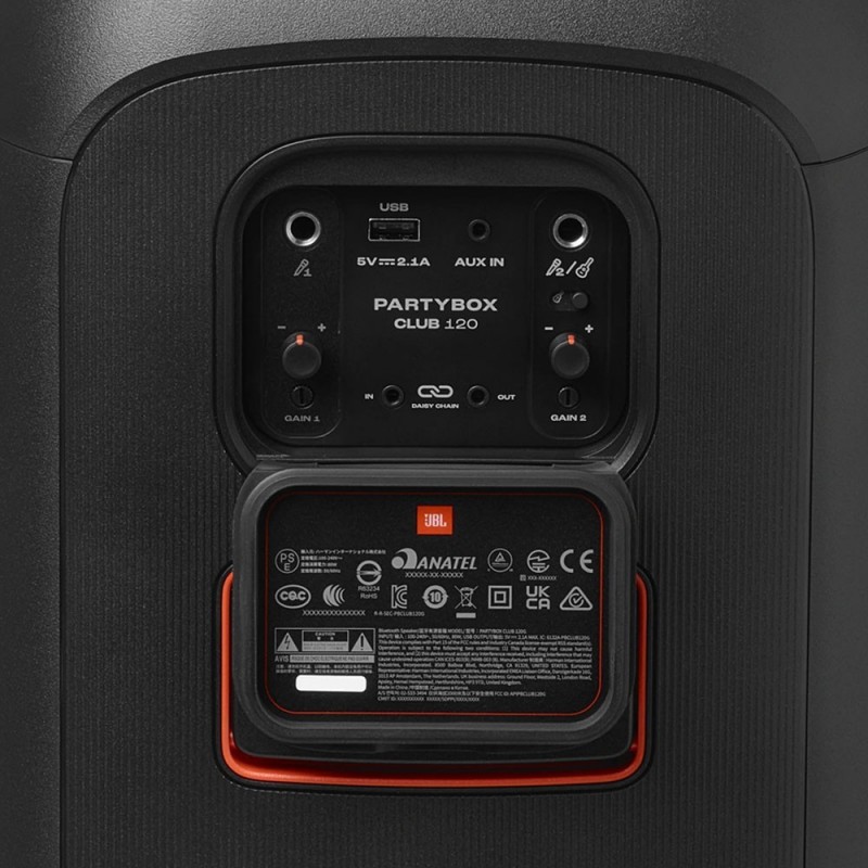 JBL PARTYBOX CLUB 120 Speaker Bluetooth Portatile Effetti Luce Cassa Altoparlante IPX4 Nero JBL PARTYBOX CLUB 120 Speaker Bluetooth Portatile Effetti Luce Cassa Altoparlante IPX4 Nero