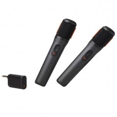 JBL SET 2 Microfoni Wireless per PartyBox Voce Chiara Suono Nitido Bluetooth
