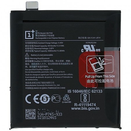 OnePlus Service Pack Batteria BLP745 Originale per 7T Pro | HD1911, HD1913, HD1910