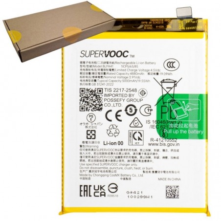 Oppo Oppo Service Pack Batteria BLPA41 Originale per F25 Pro / Reno11 F 5G | CPH2603 for sale