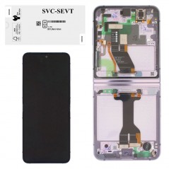Discover Samsung SERVICE PACK Display LCD ORIGINALE + Frame Galaxy Z Flip 5 5G 2023 F731 LAVENDER INNER details