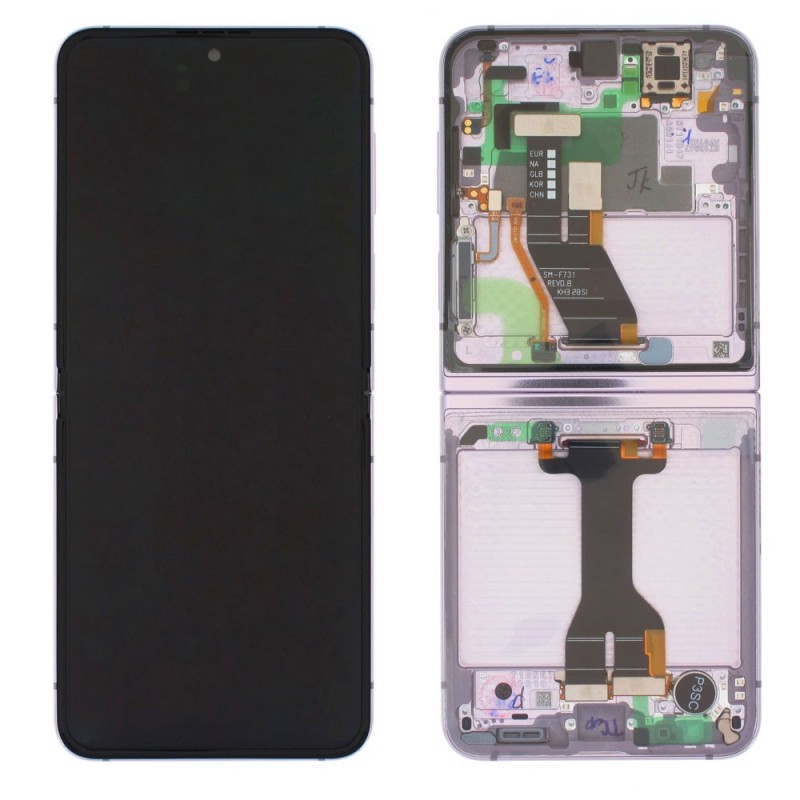 Samsung SERVICE PACK Display LCD ORIGINALE + Frame Galaxy Z Flip 5 5G 2023 F731 LAVENDER INNER