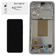 Acquista Samsung SERVICE PACK Display LCD ORIGINALE + Frame Galaxy S24 FE 5G 2024 S721 Silver Gray su Smartness