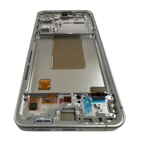 Samsung SERVICE PACK Display LCD ORIGINALE + Frame Galaxy S24 FE 5G 2024 S721 Silver Gray