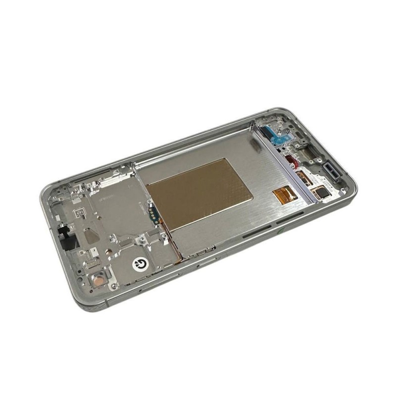 Samsung SERVICE PACK Display LCD ORIGINALE + Frame Galaxy S24 FE 5G 2024 S721 Silver Gray