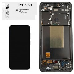 Samsung Samsung SERVICE PACK Display LCD ORIGINALE + Frame Galaxy S24 FE 5G 2024 S721 Graphite Nero for sale