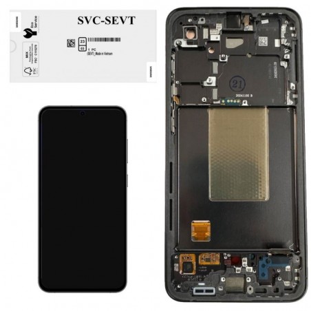 Samsung Samsung SERVICE PACK Display LCD ORIGINALE + Frame Galaxy S24 FE 5G 2024 S721 Graphite Nero for sale