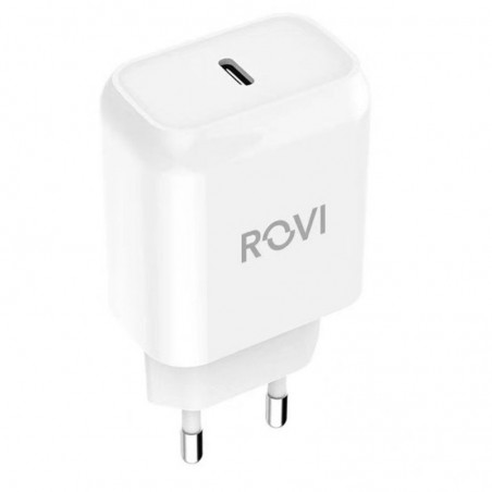 ROVI CaricaBatterie da Rete ST776 25W USB-C Fast Charger Power Delivery | Bianco
