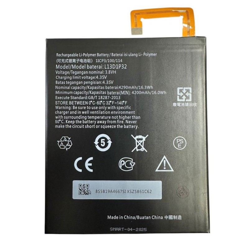 Compatible Battery for Lenovo Tab A8-50 A5500 | L13D1P32 4290MAH