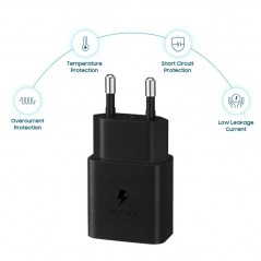 Samsung USB-C Fast Charging Charger 15W EP-T1510NBEGEU | Black