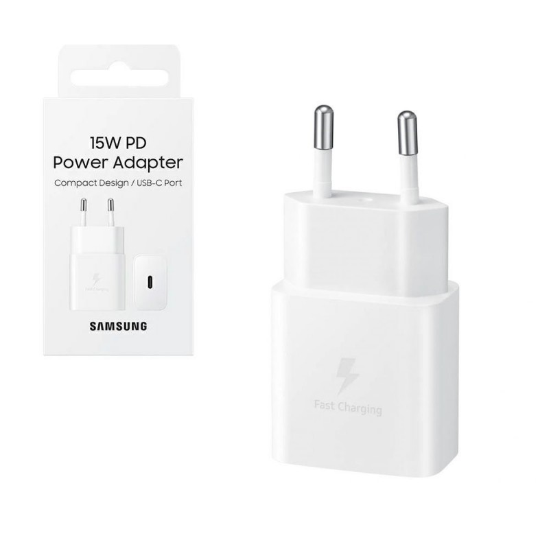 Samsung USB-C Fast Charging Charger 15W EP-T1510NWEGEU | White