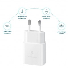 Samsung USB-C Fast Charging Charger 15W EP-T1510NWEGEU | White