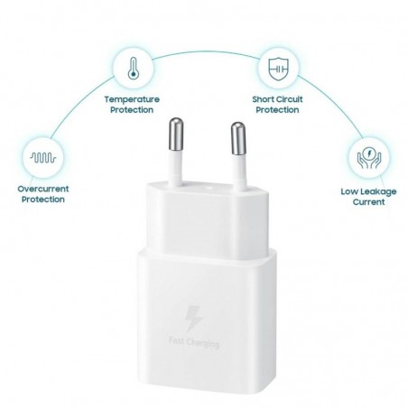 Samsung USB-C Fast Charging Charger 15W EP-T1510NWEGEU | White