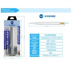 Scopri SUNSHINE SS-101A Impugnatura per Rimozione Chip IC Con Set Lame in dettaglio