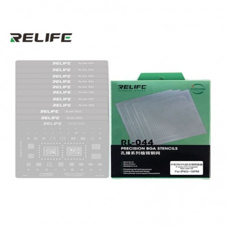 Photo of RELIFE RL-044 IP series CPU integrated steel stencil set/11 pieces/IP6-16 series - Relife
