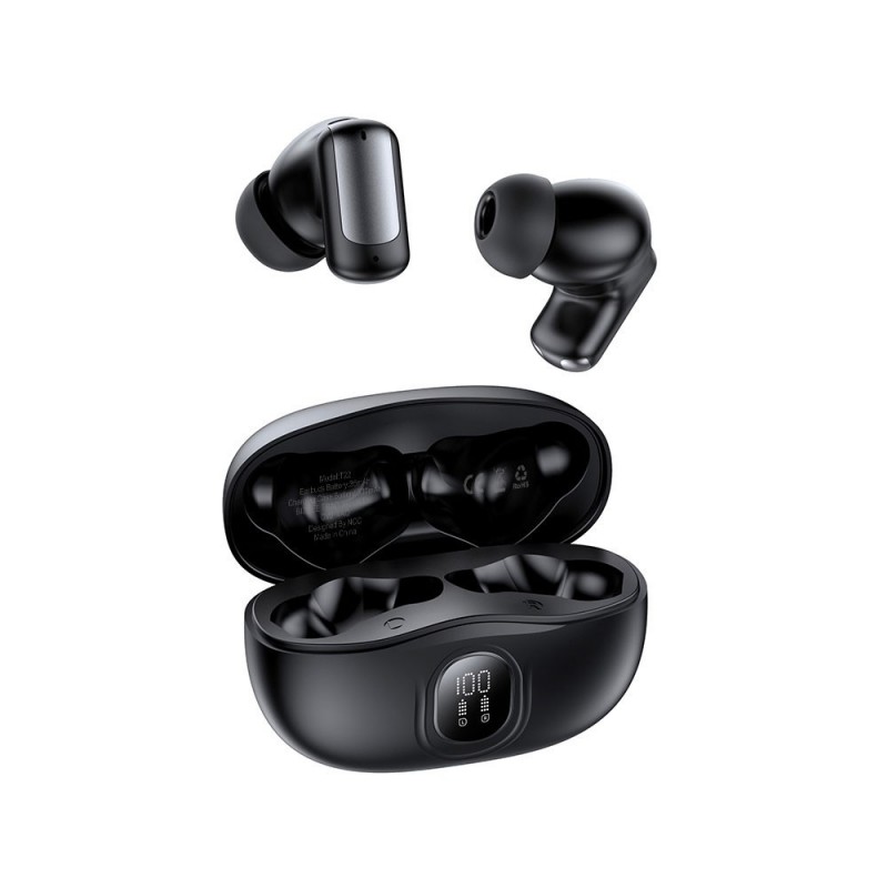 NCC Auricolare Bluetooth T22 Cuffie TWS ANC Cancellazione di Rumore Smart Display Earbuds Nero