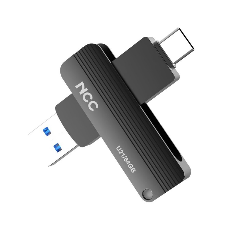 NCC U21 USB 3.2 PenDrive Flash USB-A + USB-C | 64Gb