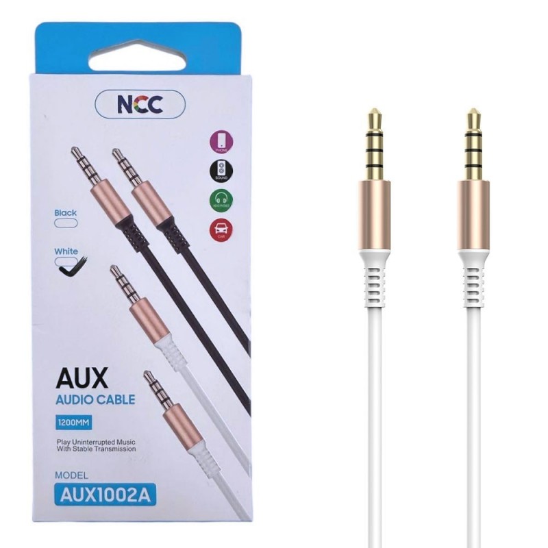  NCC AUX1001A Jack 3.5mm to Jack 3.5mm Plug AUX Cable 1.2M