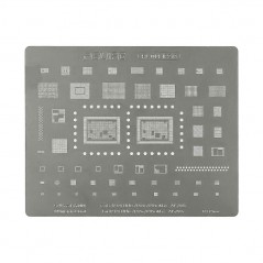 RELIFE RL-044 IPZ13 Tin Steel Stencil per Rigenerazione CHIP IC su CPU per iPhone 14 / Plus / Pro / Pro Max - A15/16 0.12MM