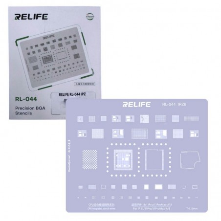 Product image RELIFE RL-044 IPZ6 IP11/11Pro/11ProMax-A13 CPU Universal Plant Tin Steel Stencil/0.12MM