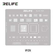 RELIFE RL-044 IPZ6 Tin Steel Stencil for IC CHIP Remanufacturing on CPU for iPhone 11 / Pro / Pro Max - A13 | 0.12MM