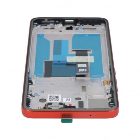 Motorola SERVICE PACK Display LCD ORIGINALE + Frame Moto Edge 50 Neo | Poinciana Rosso