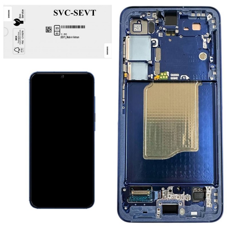  Samsung Service Pack Original LCD Display + Frame For Galaxy S25 5G S931 NAVY / DARK BLUE