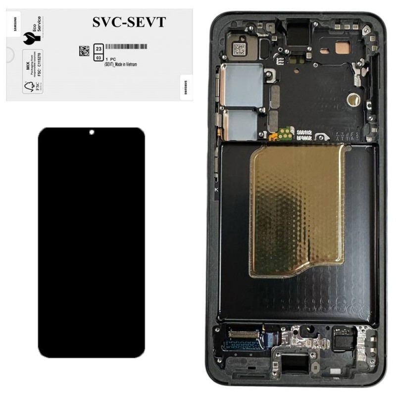  Samsung Service Pack Original LCD Display + Frame For Galaxy S25 5G S931 BLUE / BLACK