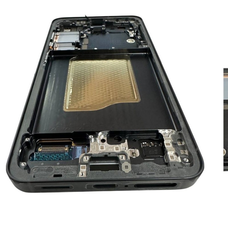 Samsung SERVICE PACK Display LCD ORIGINALE + Frame Per Galaxy S25 5G S931 BLUE / BLACK 